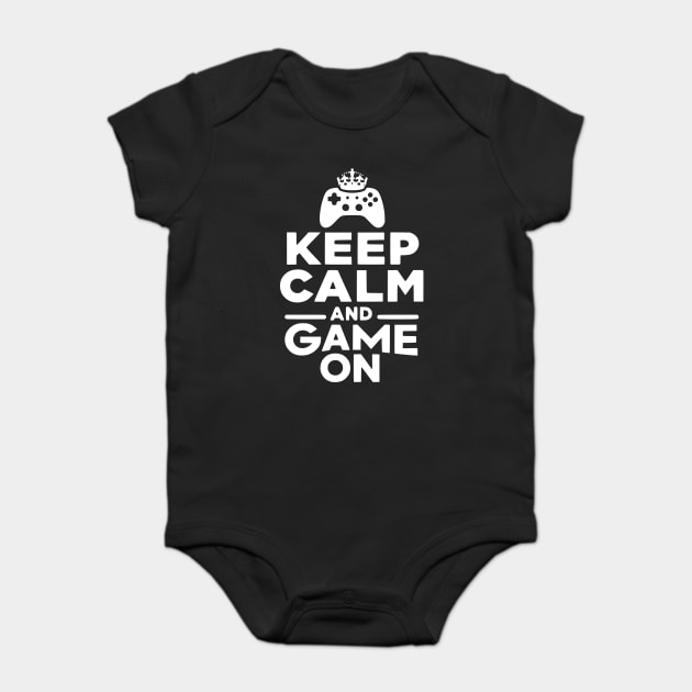 Keep Calm and Game On Baby Bodysuit by Frank Ring